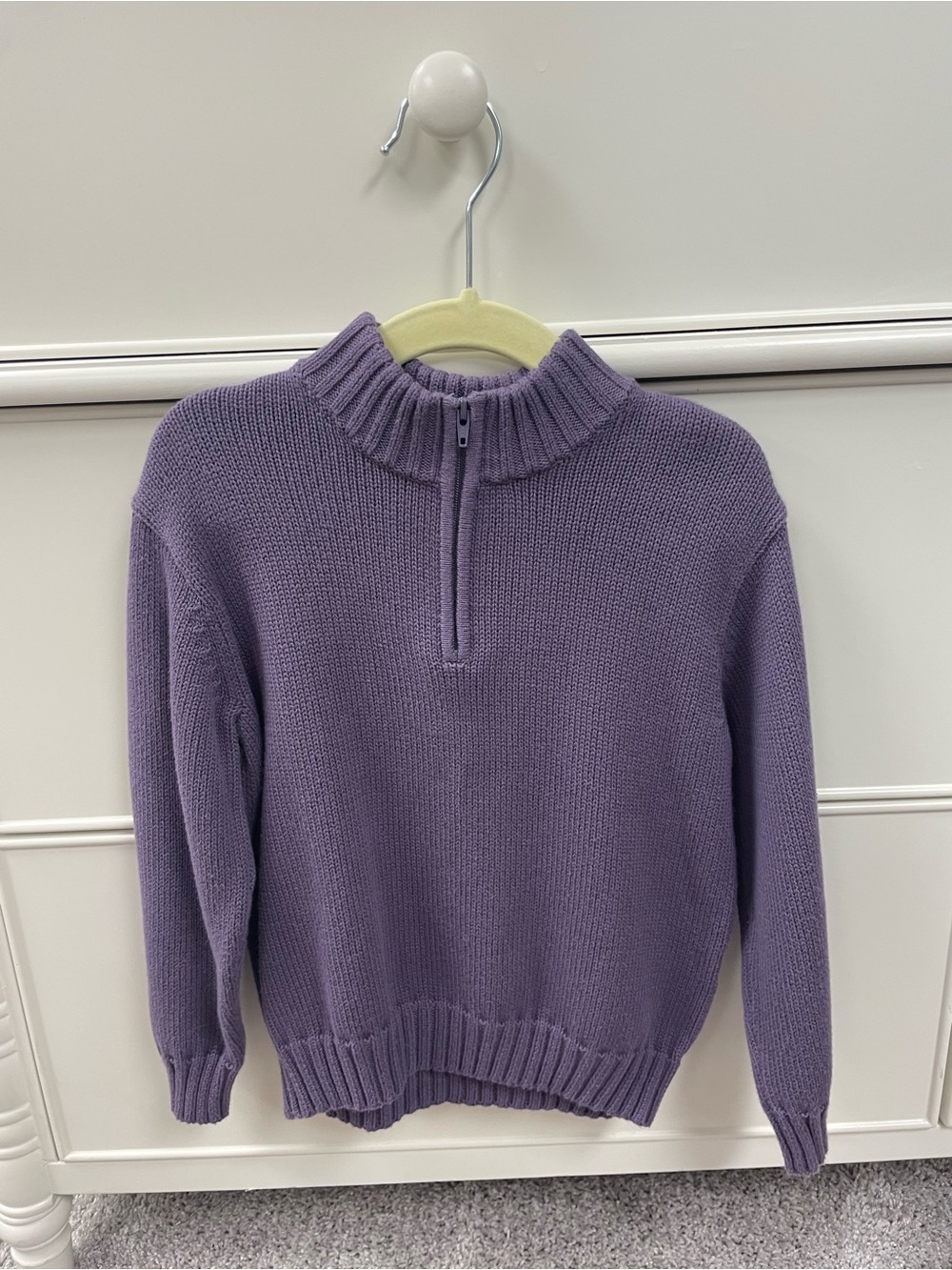Little English Purple Half-Zip Knit Sweater